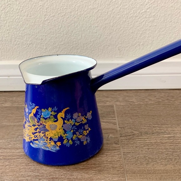 Vintage Blue Enamelware Coffee Pot Romania - Picture 10 of 12